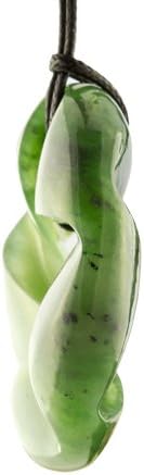 Nephrite Jade Star Circle Pendant