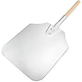New Star Foodservice 50158 26-Inch Aluminum Pizza Peeler with Wooden Handle and 12-Inch by 14-Inch Blade