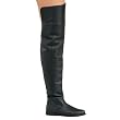 Thigh Hi Boot Black Pig Leather No Platform No Heel