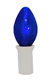 Pack 25 Commercial Transparent Blue 3-LED C7 Replacement Christmas Light Bulbs