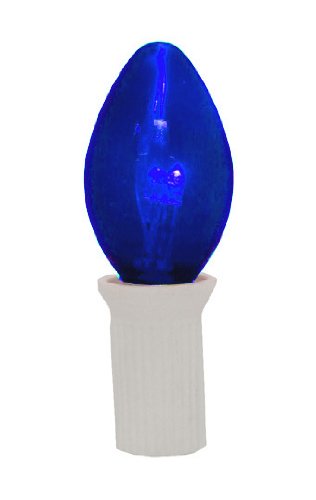Pack 25 Commercial Transparent Blue 3-LED C7 Replacement Christmas Light Bulbs Pack 25 Commercial Transparent Blue 3-LED C7 Replacement Christmas Light Bulbs