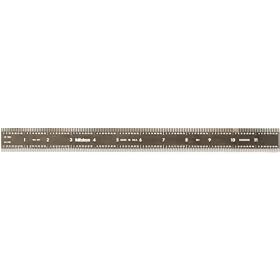 Mitutoyo 182-129, Steel Rule, 12" (16R), (1/32, 1/64, 1/50, 1/100"), 3/64" Thick X 1" Wide, Black Chrome Finish Tempered Stainless Steel