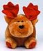 Booda Squatters Large Moose Plush Dog Toy (5'' diameter dog toy - Moose)