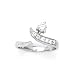 Jewelry : Solid 14K White Gold Five Gem with Solitaire Cubic Zirconia Toe Ring