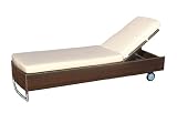 North 88 Outdoor Victoria Lounger - Brown Rattan