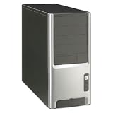 Enlight EN-PA411212 Prescott ATX Mid Tower SATA 300W V2.0 USB HD Audio FAN System Cabinet - Black and Silver