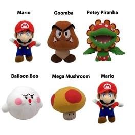 Assorted 7 Inch Super Mario Brother 6 Pieces Plush Doll Set