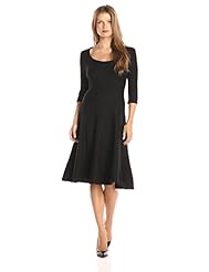 Long Sleeves Elbow Length Sleeves Cotton/Rayon/Knit  Cocktail Fit-and-Flare  Dress With a Bow(s)