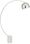 Possini Euro White Marble Base Arc Floor Lamp