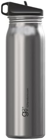 G2V 27.0-Ounce Stainless Steel Water Bottle with Flick Sports Lid with Straw by G2V
