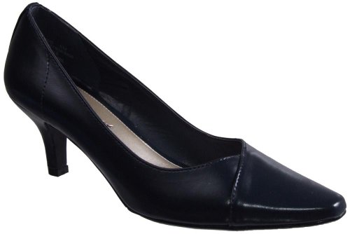 Easy Street Women's Chiffon Pump,Navy,9.5 M US