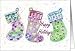 Happy Holidays Christmas Stockings Quilting Knitting Sewing Card