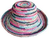 Crushable Staw Hat in Multicolor Stripe