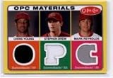 2009 UD O-Pee-Chee Materials #YDR Chris B. Young / Mark Reynolds / Stephen Drew - Arizona Diamondbacks (Piece of Authentic Jerseys) (Baseball Cards)
