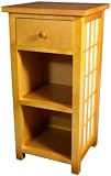 Unique Asian Home D�cor - 30 Japanese Shoji End Table Nightstand w/ Shelf & Drawer