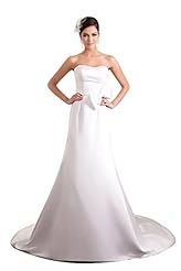 Strapless Satin/Taffeta  Mermaid Wedding Dress  with a Brush/Sweep Train  With a Bow(s)