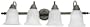 Yosemite Home Decor JH011-4DB 32-Inch 4-Light Bathroom Vanity, Dark Brown