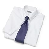 Arrow Wrinkle Free Short Sleeve Oxford Solid Dres Shirt - Button Down Collar at ARROW