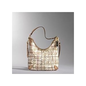 Coach Graffiti Signature Book Bag Tote 13309 Gold Multi