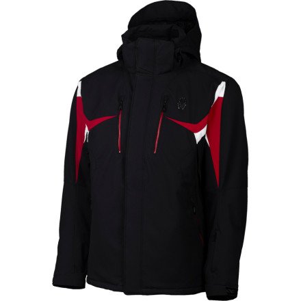 Spyder Men's Rival Jacket,Black/Red/White,X-Large