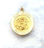 St. Michael Patron Saint of Policemen 14kt gold Medal - B0002CWSHE