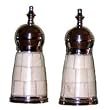 Decorative Salt & Pepper Shakers with Bone Inlay Sides