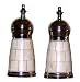 Decorative Salt & Pepper Shakers with Bone Inlay Sides