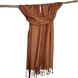 Soft and Silky Beautiful Viscose Pashmina Choc. Brown Shawl/ Wrap 28" X 78"