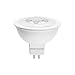 Luxrite MR16 LED Bulb GU5.3, 50W Equivalent, 12V, 5000K Bright White Dimmable, 550 Lumens, 7W LED Spotlight Bulb, 40 Degree, Energy Star & Damp Rated - Home, Landscape, and Track Lighting (4 Pack)