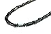 Luos Magnetic Synthetic Hematite Heptagon Shape Beaded Necklace - Style HN004