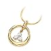 Stunning! Affordable Elegance! 14k Yellow-gold 3- 03.00MM=1/3 CTTW Moissanite 3-Stone Pendant Slide with Chain
