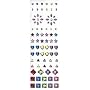 Me & My Big Ideas Rhinestone Stickers 6-1/2 Inch by 2 Inch Sheet, Color Shapes
