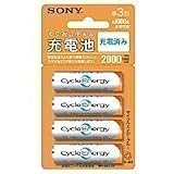 ソニー 充電式ニッケル水素電池単3形(4本1組) 1000回充電可能 NH-AA-4BKA