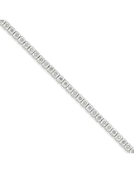 Genuine .925 Sterling Silver Rhodium Plated Diamond Bracelet 9.3 Grams . 100% Satisfaction Guaranteed.