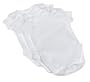 SpaSilk 100% Cotton Short Sleeve Lap Shoulder 3-Pack Bodysuit - White, Newborn