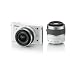 Nikon 1 J1 10.1 MP HD Digital Camera System with 10-30mm VR and 30-110mm VR 1 NIKKOR Lenses (White)