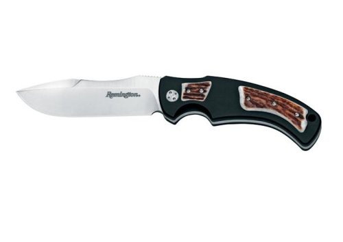 Remington Elite Hunter Series Fixed Blade Knife with Drop Point (Genuine Stag Inserts)