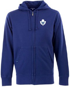 Antigua Men's NHL Toronto Maple Leafs Signature Hood Long Sleeve Full-Zip Fleece, Dark Royal, X-Large