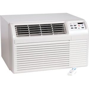 Amana PBE093E35AXAA 9,200 BTU Through-the-Wall Air Conditioner with 11,000 BTU Electric Heat, 265 CFM, Electronic Touchpad, Remote Control, 9.8 Energy Efficiency Ratio and Energy Star Rated