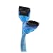 OKGear Premium SATA III Round Cable 6GB/s Straight to Straight with latch, UV Blue Color (18 inch)