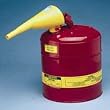 Type I Safety Cans With Swinging Handle, Justrite - Model 10801 - Each (5 GL) - Model 10801