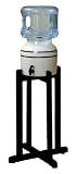 Porcelain Water Dispenser with Black Stripes and Black Wood Floor Stand