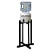 Porcelain Water Dispenser with Black Stripes and Black Wood Floor Stand