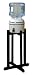 Porcelain Water Dispenser with Black Stripes and Black Wood Floor Stand