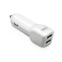 Anker® 24W Dual-Port Rapid USB Car Charger with PowerIQ™ Technology for iPhone 5s 5c 5; iPad Air, mini; Galaxy S5 S4; Note 3 2; the HTC One (M8) and More (White) by Anker