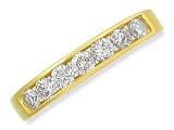 Image of 18ct Gold and Channel Set Diamond Half Eternity Ring