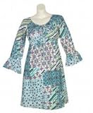 Rhythmic Pattern Dress -- Size:2x Color:Multi