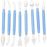 8 tlg MODELLIERWERKZEUG TORTENDEKO TORTEN Salzteig Fondant Marzipan Kuchen NEU Sparset Blau
