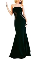 Sexy Strapless Polyester/Spandex Mesh Ruched Summer Cocktail Evening Dress/Party Dress 