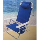 5 Position Beach Chair Blue Holds 300 Pounds by 